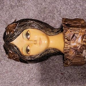 Vintage papermache lipstick holder